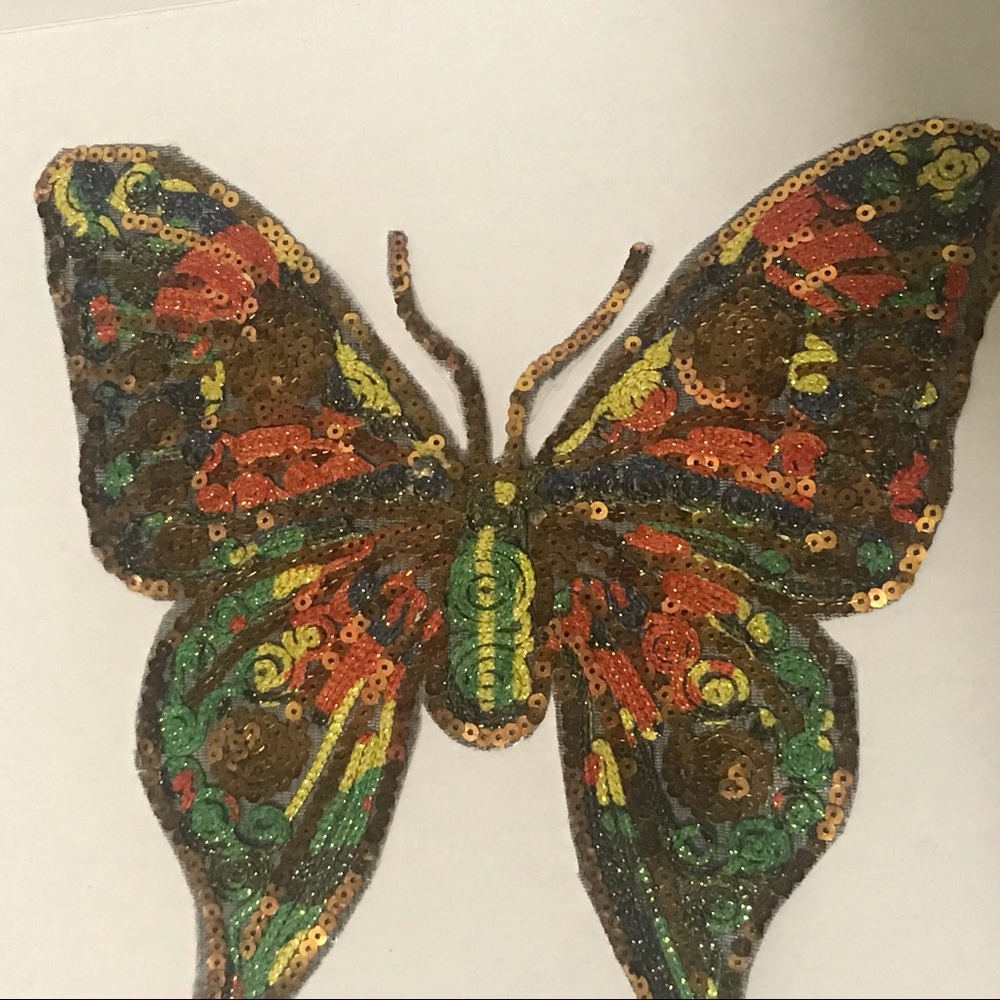 🆕 Butterfly Multicolors Sequin Iron-On Appliqué